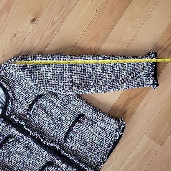 EUC J. Crew Lady Jacket in Multicolor Metallic Tweed with Braided Trim - Picture 5 of 10